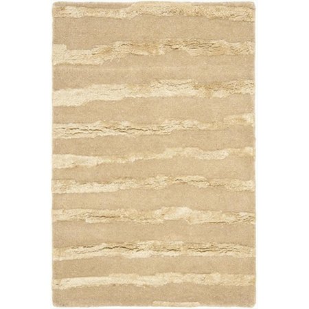 SAFAVIEH 2 x 3 ft. Accent Contemporary Soho Beige and Gold Hand Tufted Rug SOH519B-2